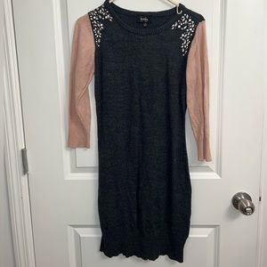 Cute Pink and Grey sweater dress!